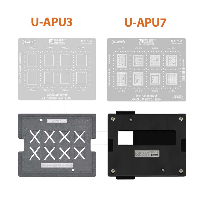 Apple ASeries Reballing Stencils (U-APU 3 and U-APU 7)